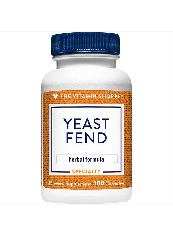 Yeast Fend, Herbal Formula for Women, Contains Caprylic Acid, Lactobacillus and Herbs (100 Capsules)