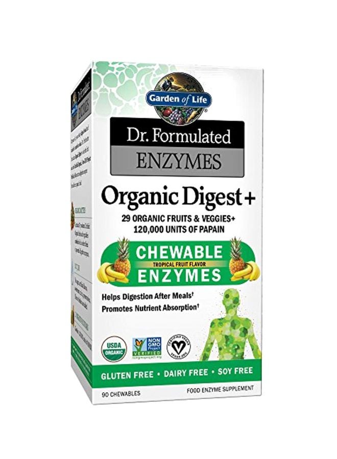 Enzymes Organic Plus Supplement - 90 Chewables