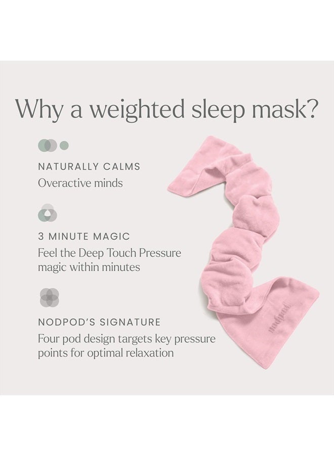 Nodpod Gentle Pressure Sleep Mask | Patented Light Blocking Design for Sleeping, Travel & Relaxation | Bead Filled, Machine Washable, BPA Free Eye Pillow (Blush Pink)