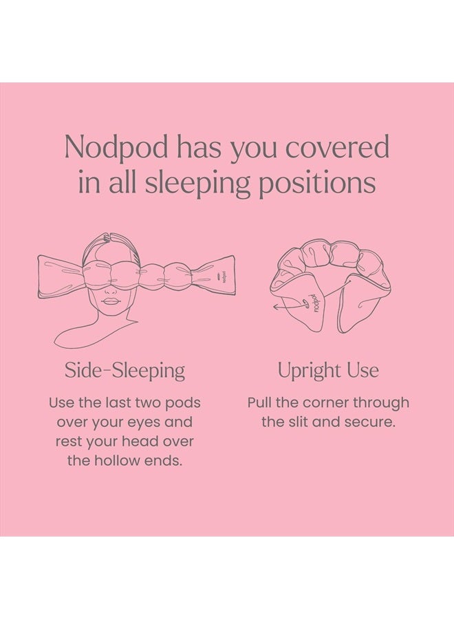 Nodpod Gentle Pressure Sleep Mask | Patented Light Blocking Design for Sleeping, Travel & Relaxation | Bead Filled, Machine Washable, BPA Free Eye Pillow (Blush Pink)