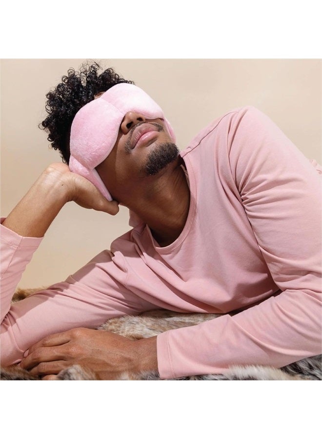 Nodpod Gentle Pressure Sleep Mask | Patented Light Blocking Design for Sleeping, Travel & Relaxation | Bead Filled, Machine Washable, BPA Free Eye Pillow (Blush Pink)