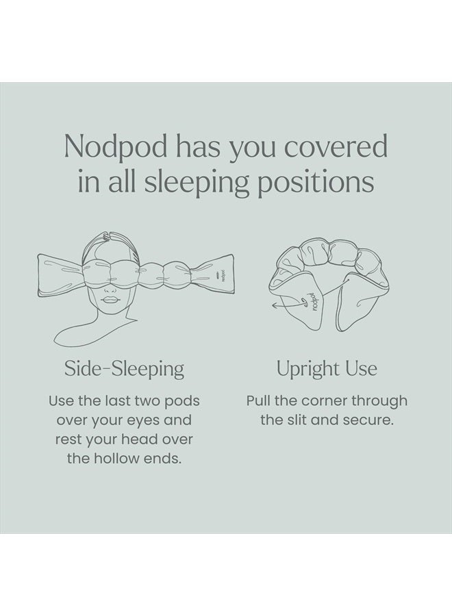 Nodpod Gentle Pressure Sleep Mask | Patented Light Blocking Design for Sleeping, Travel & Relaxation | Bead Filled, Machine Washable, BPA Free Eye Pillow (Sage)
