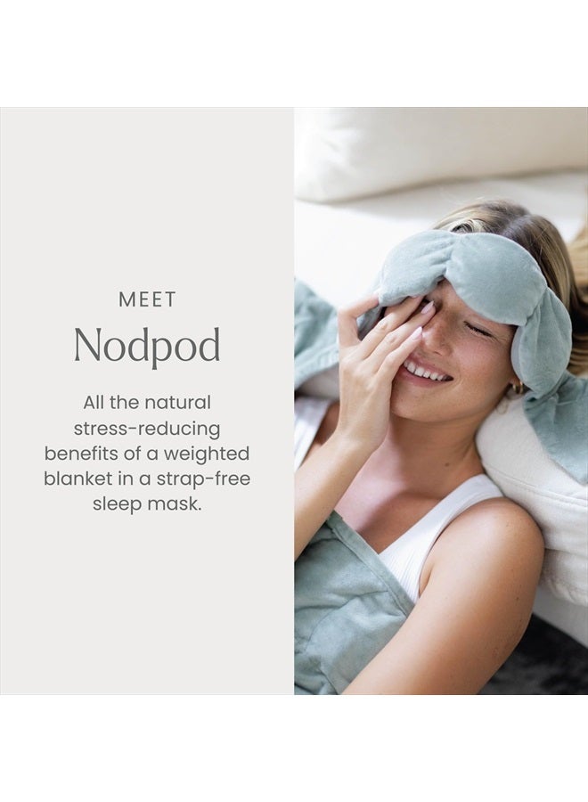 Nodpod Gentle Pressure Sleep Mask | Patented Light Blocking Design for Sleeping, Travel & Relaxation | Bead Filled, Machine Washable, BPA Free Eye Pillow (Sage)