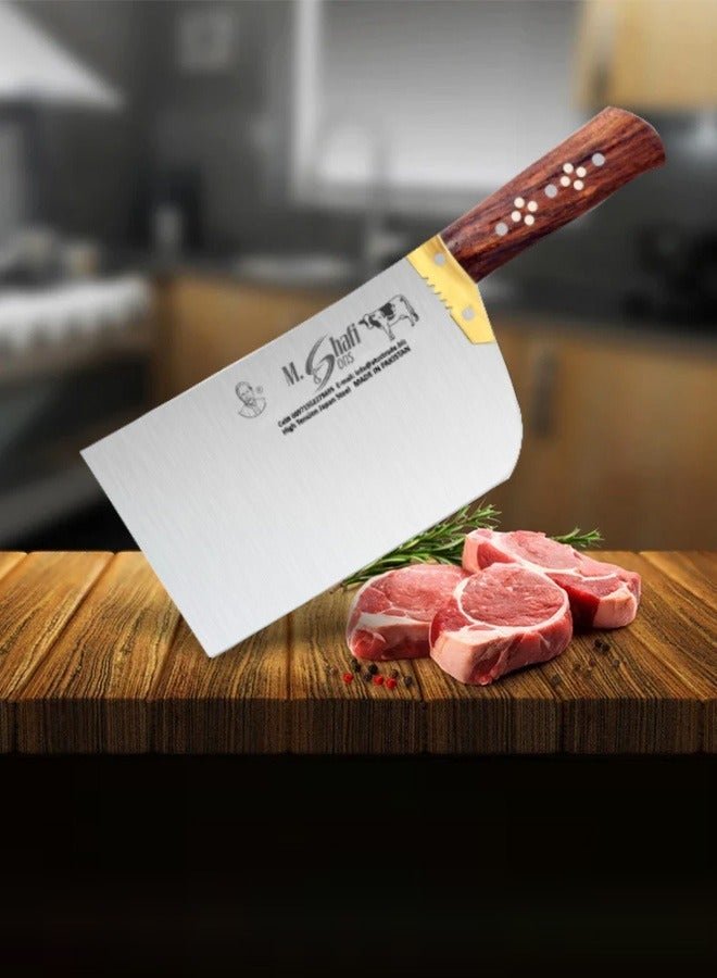 M Shafi Meat Chopper & Cleaver, High Tension Japanese Steel, Ergonomic Wooden Handle - 0.75 kg to 1.50 kg, Made in Pakistan