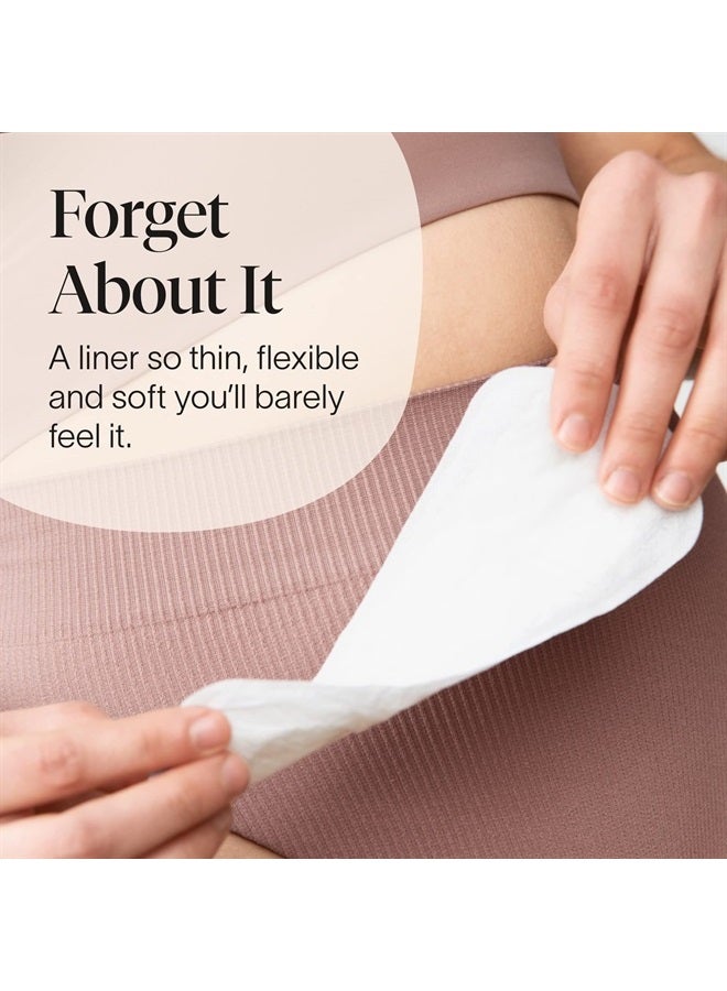 Period Regular Liners | 100% Organic Cotton Topsheet | Ultra Thin, Quick Absorbency | Hypoallergenic | Dermatologically Tested | Unscented, No Wings (144 Liners)