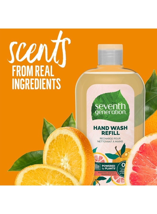 Hand Soap Refills Mandarin Orange & Grapefruit, Transparent, Mandarin Orange & Grapefruit REFILL, 24 Fl Oz, Pack of 3