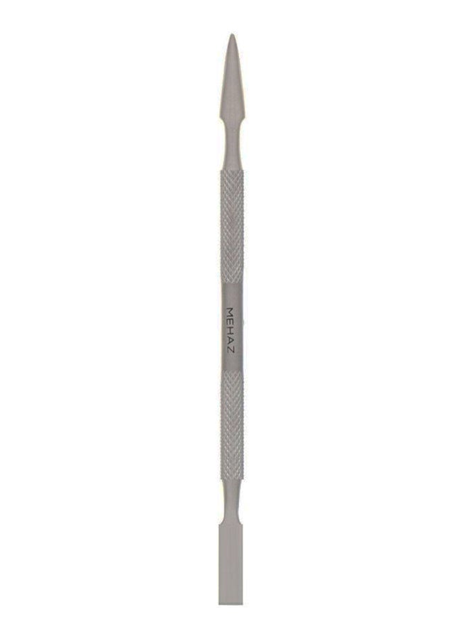 Mani Prep Cuticle Pusher And Cleaner Silver