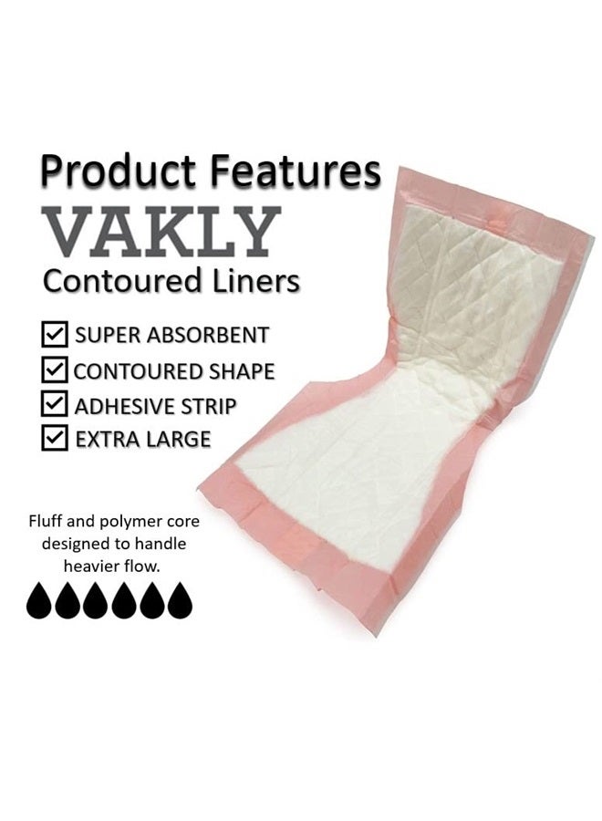 Extra Large Super-Absorbent Contoured Hospital Style Pad Liners - 7