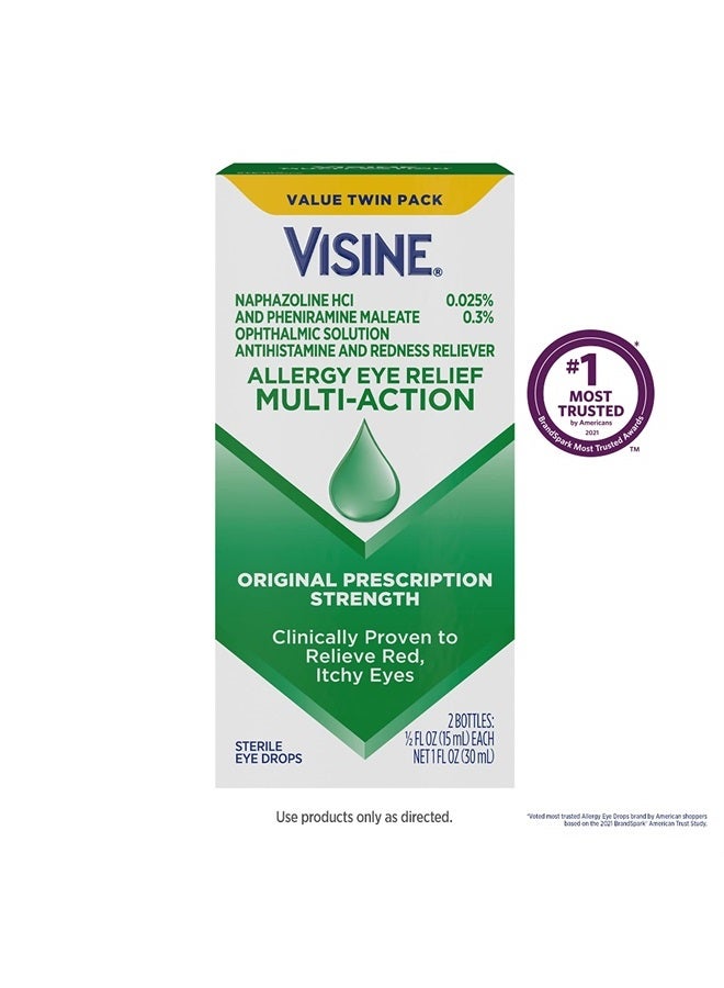 Allergy Eye Relief Multi-Action Antihistamine And Redness Relief Eye Drops, 0.5 fl. oz - Pack Of 2