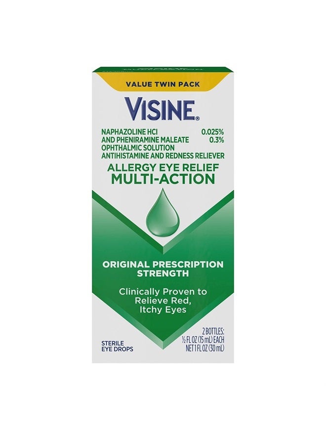 Allergy Eye Relief Multi-Action Antihistamine And Redness Relief Eye Drops, 0.5 fl. oz - Pack Of 2