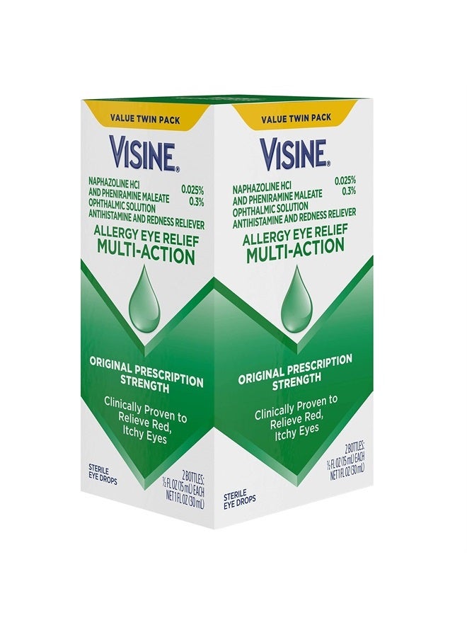 Allergy Eye Relief Multi-Action Antihistamine And Redness Relief Eye Drops, 0.5 fl. oz - Pack Of 2