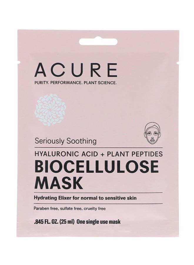 Organics Seriously Soothing Biocellulose Gel Mask (Pack of 2) With Rose, Argan and Plan Peptides, For Normal to Sensitive Skin.676 fl. oz.