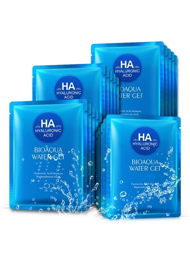 Hyaluronic Acid Moisturizing Replenishment Facial Mask HA Reduces Acne Deep Cleanse 30g (5 Pack)