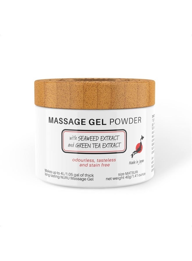 Nuru Massage Gel Therapy Powder 500g | Seaweed & Green Tea | Made in Japan | Paraben & Glycerine Free