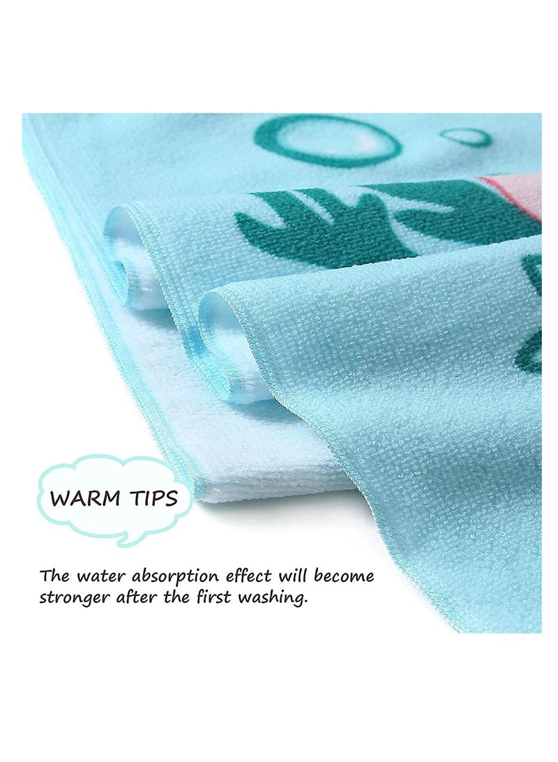 Hooded Bathrobe,Kids Beach Towel for Boys Girls, Hooded Bath Towel Wrap, Toddler Pool Towel with Hood, Super Soft, Absorbent Microfiber Beach Towel for 0 - 7 Years (Mermaid)