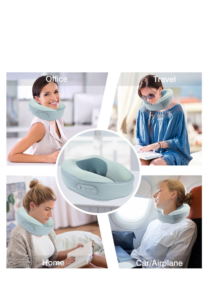 Neck Massager with Heat for Pain Relief Deep Tissue Rechargeable Shiatsu Massage Cushion for Shoulder Back Relieve Muscle Pain 3D Kneading Pillow for Home Office Car Travel