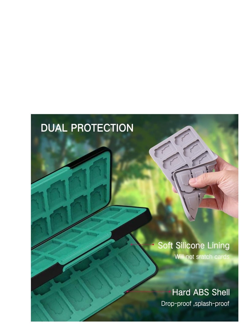 48 Switch Game Card Case for Nintendo Switch OLED, Switch Lite,   48 Game Holder Cartridge Case for Game Cards and SD Cards, Kawaii Portable Compact Storage Case Box