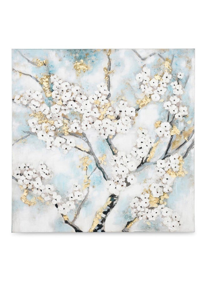 Bloom U/Frmd W/Art 90X90Cm Blu