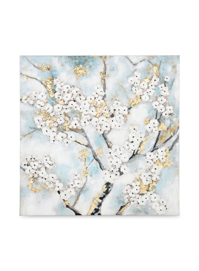Bloom U/Frmd W/Art 90X90Cm Blu