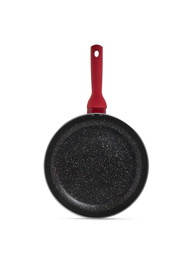 Yna Non-Stick Frypan, Red & Black - 28 Cm