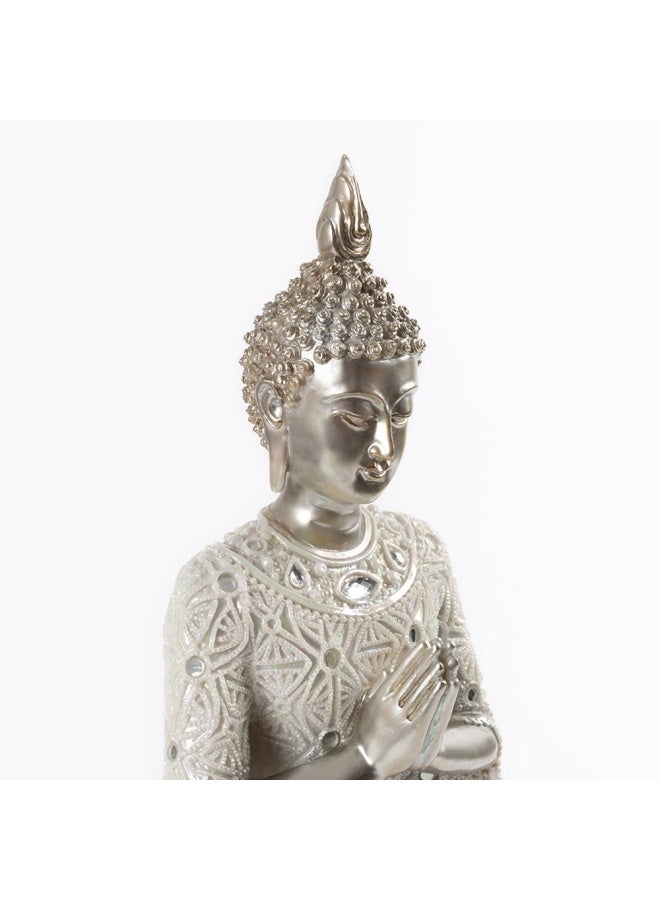 Standing Buddha, Silver - 18X59 Cm