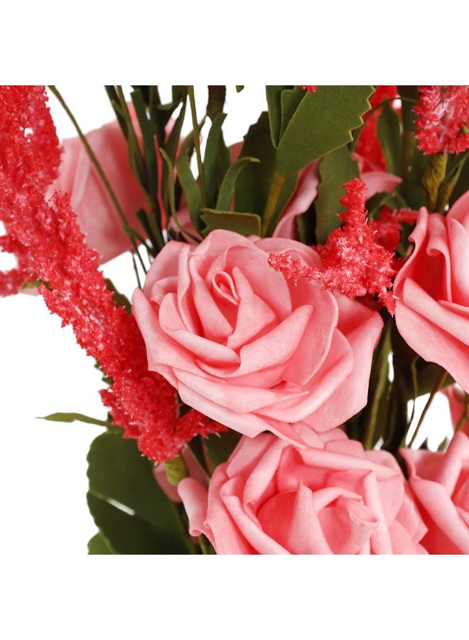 Rosy Flwr Arrngmnt Pink 46Cm