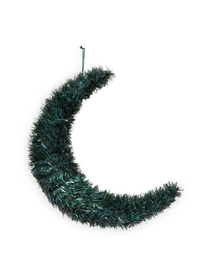 Crescent Light, Green & White - 60X10X40 Cm