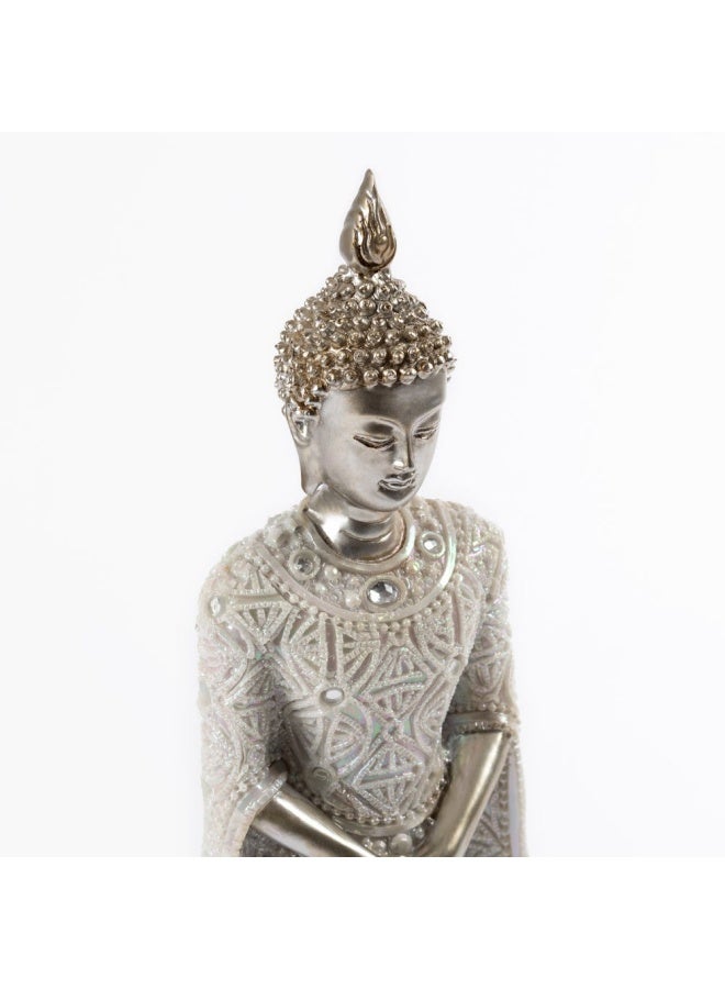 Standing Buddha, Silver - 13X44 Cm