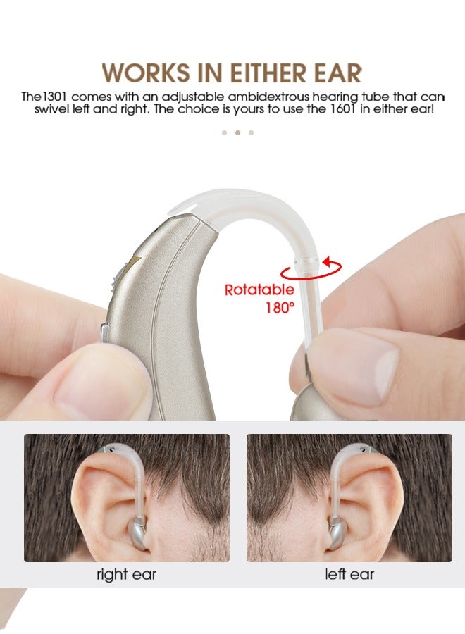 Intelligent noise reduction 1301 hearing aid anti-slip and anti-fall design Lightweight and portable hearing aid for the elderly