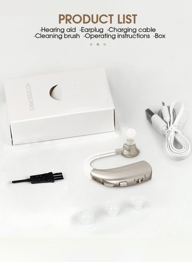 Intelligent noise reduction 1301 hearing aid anti-slip and anti-fall design Lightweight and portable hearing aid for the elderly