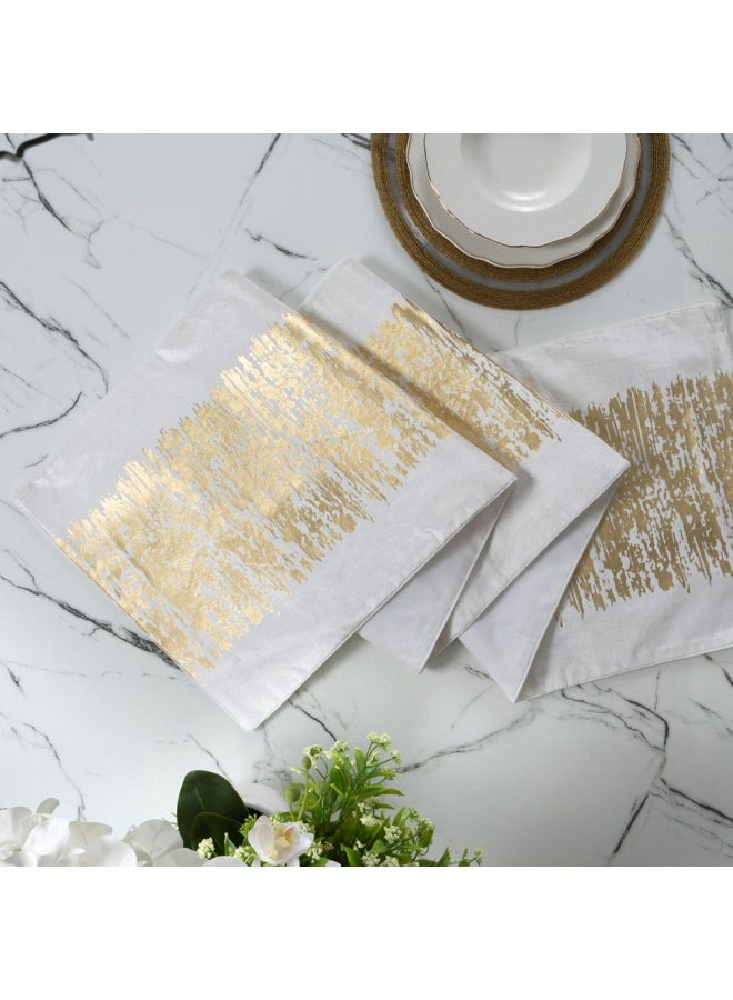 Golden Haze Velvet Runner, Cream & Gold – 40X180 Cm