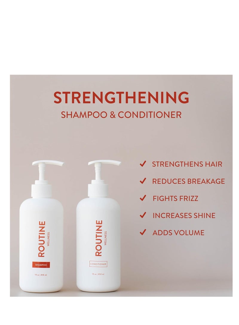 Shampoo and Conditioner Set for Stronger Hair - Biotin | Color Safe | Sulfate-Free | Vegan | Clinically Tested | Nourishing Oils and Vitamins - Coconut & Vanilla 14oz (Pack of 2)