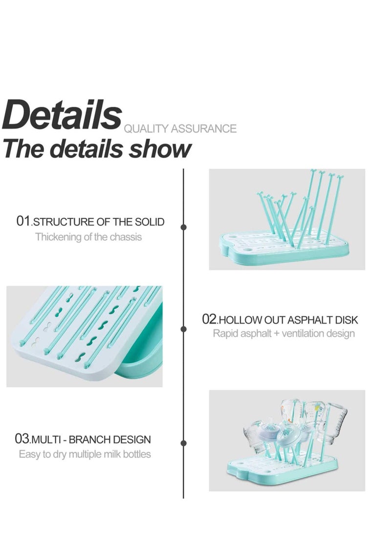 Baby Bottle Drying Rack for Kitchen Countertop Baby Bottle Drying Rack with Removable Water Tray Countertop Drying Rack Stylish Nursery Product
