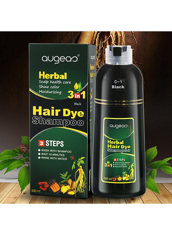 Augeas 500ml Foam Herbal Hair Dye Shampoo Mild Non-irritating Natural Long-lasting No Black Scalp Hair Care