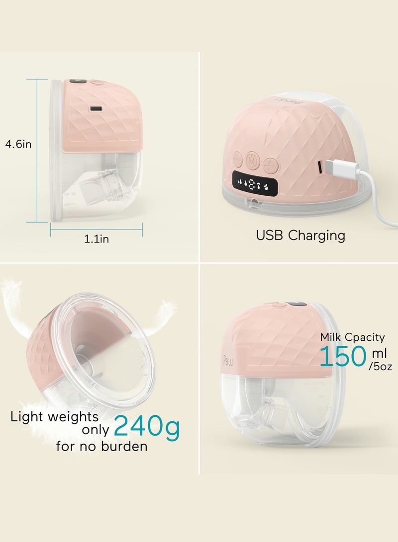 P10 Hands-Free Breast Pump Wearable, Low Noise, 4 Modes & 9 Levels, Electric Breast Pump Portable, Smart Display