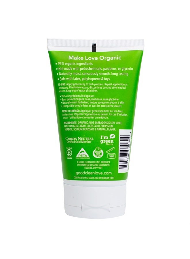 Personal Lubricant, Organic Water-Based Lube with Aloe Vera for Men And Women - 4 Oz