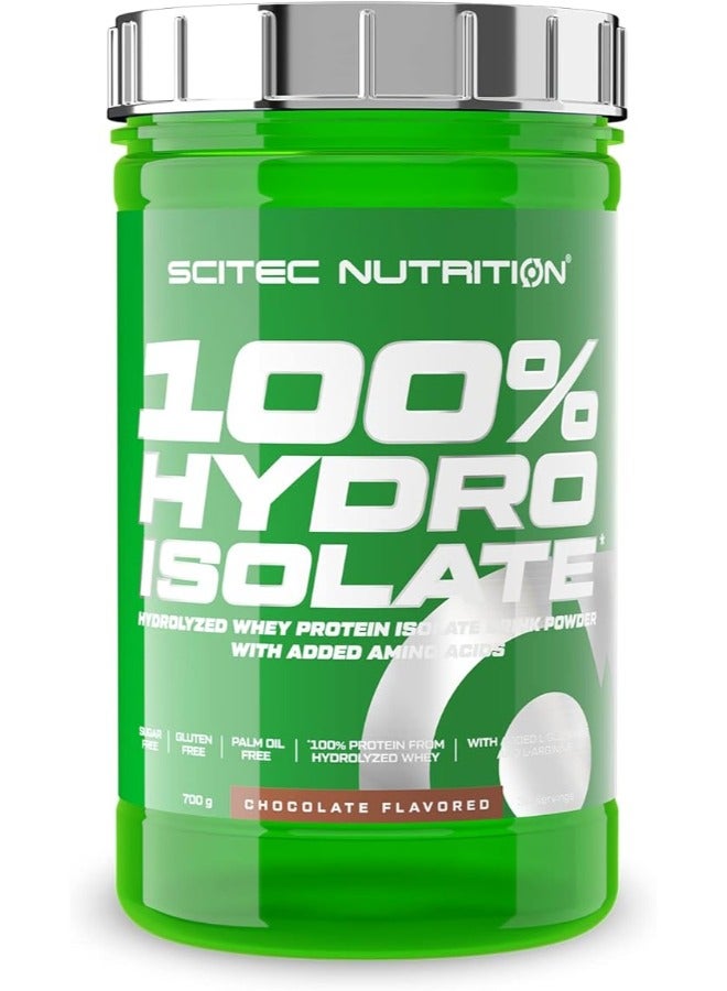 Scitec Nutrition | 100% Hydro Isolate, Chocolate Flavored Pre-workout Drink Powder | With Hydrolyzed Whey Protein Isolate, L-Glutamine, L-Arginine and Sweeteners | 700 gm