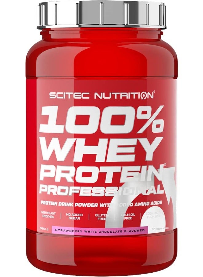 Scitec Nutrition 100 Percent Whey Protein Professional Strawberry White Chocolate, 920g