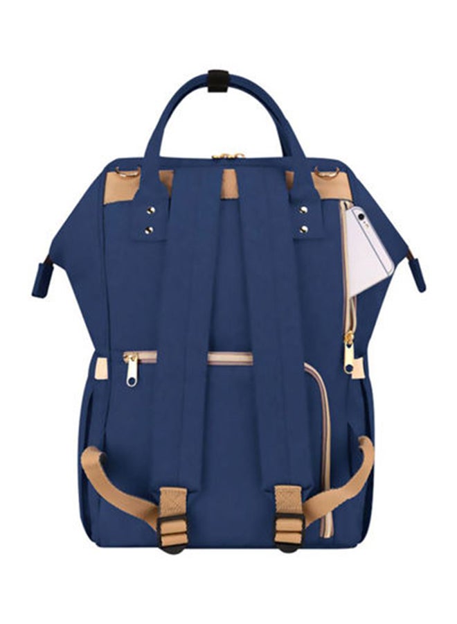 Polyester Infant Diaper Bag WIth Waterproof Pocket And Padded Shoulder Straps - Navy Blue