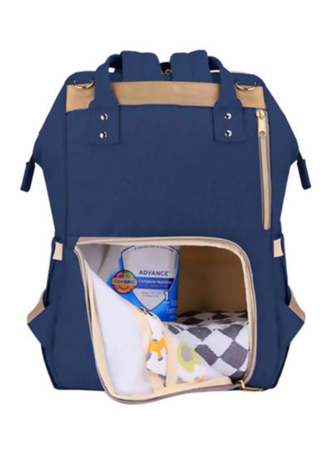 Polyester Infant Diaper Bag WIth Waterproof Pocket And Padded Shoulder Straps - Navy Blue