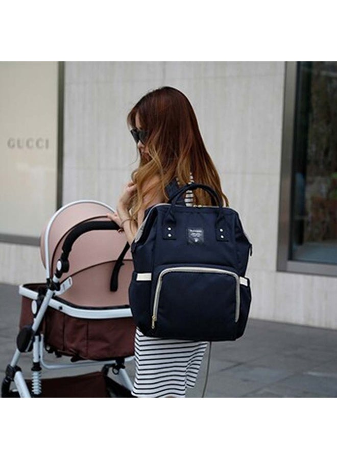 Polyester Infant Diaper Bag WIth Waterproof Pocket And Padded Shoulder Straps - Navy Blue