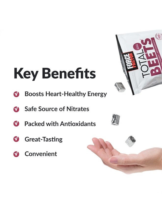 Total Beets Soft Chews with Beetroot, Nitrates, L-Citrulline, Grapeseed Extract Superfood, 180 Count, 3-Pack