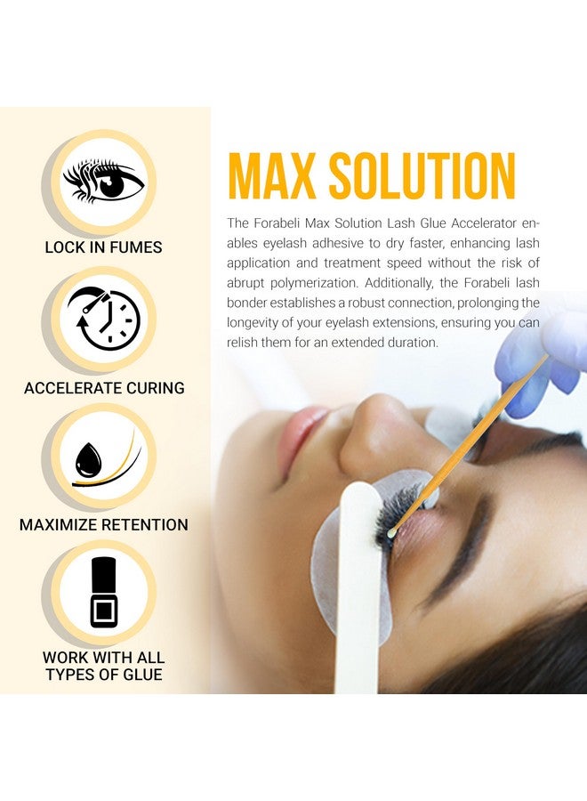 Lash Bonder And Sealer For Eyelash Extensionsmax Solution 15Mlforabeliaccelerates Curing Timeenhances Retentionreduces Glue Fumesprofessional Lash Extension Supplies