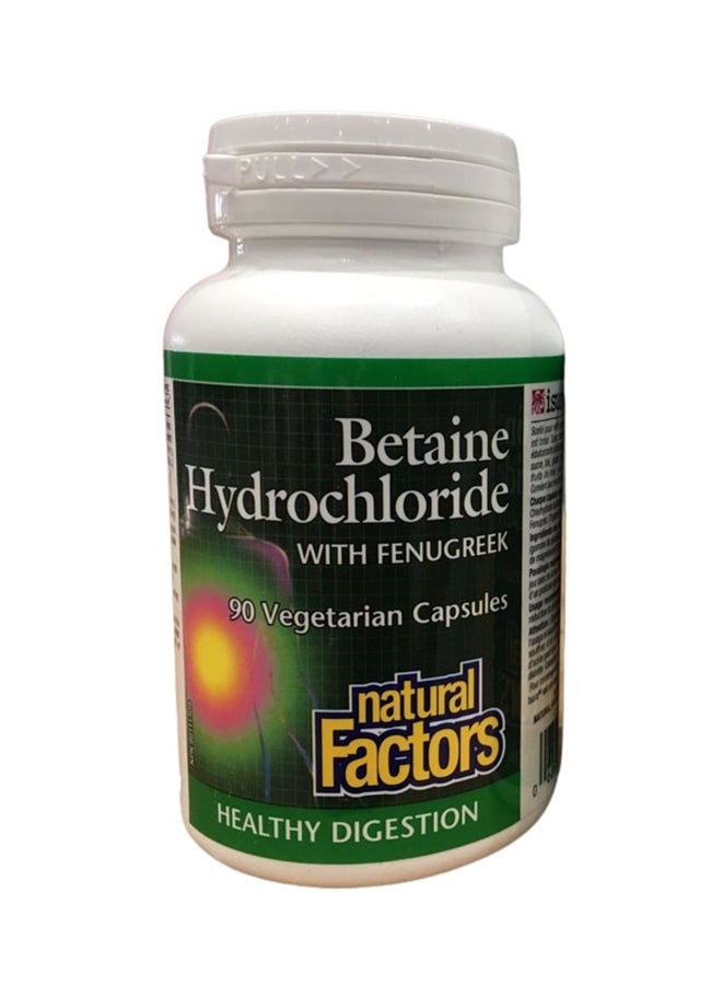 Betaine Hydrochloride With Fenugreek - 90 Capsules