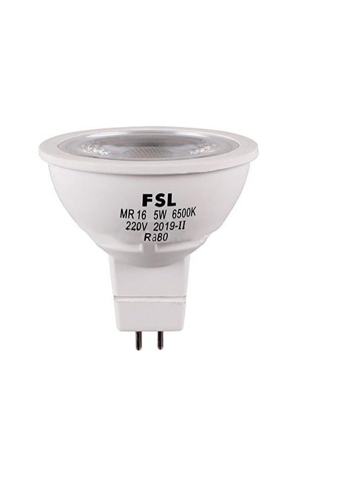 FSL LED Bulb MR16 Spot Light 5W GU5.3 Voltage AC90-265V White 6500K  5 PACK PRICE