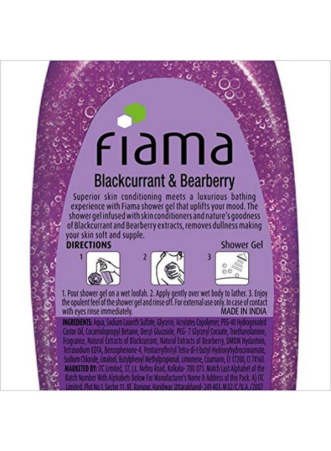 Blackcurrant And Bearberry Shower Gel 500Ml & Bath Essentials Igotyourback Loofah Combo