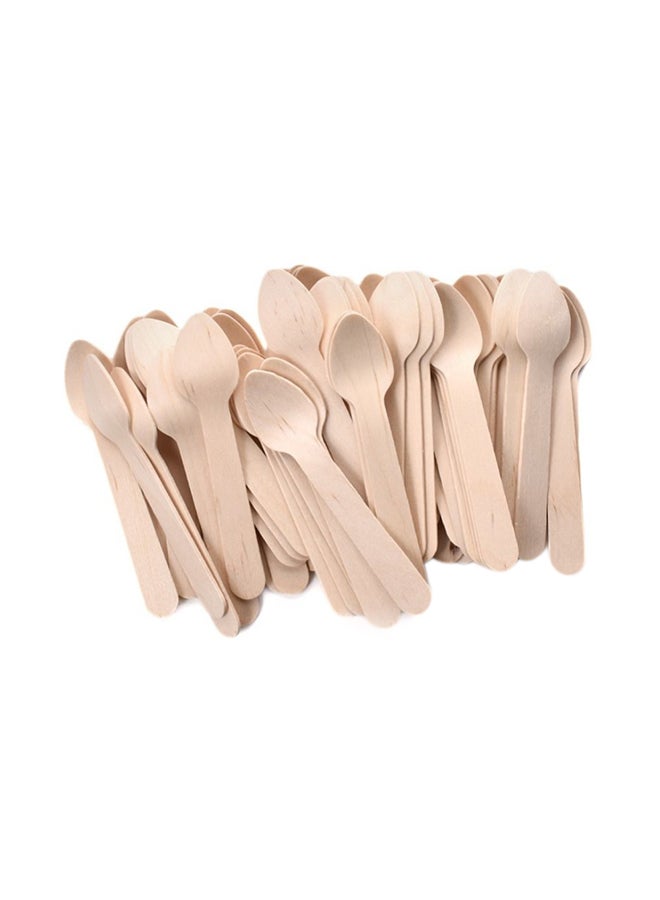 50-Piece Wooden Spoon Set Brown