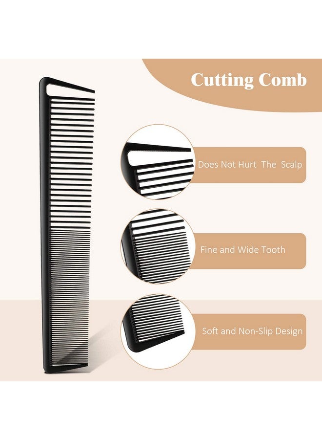 3 Pieces Pintail Comb Rat Tail Comb Carbon Fiber Cutting Comb Set Stainless Steel Pintail Comb Teasing Comb Parting Comb Wide And Fine Teeth Comb For Braids Hair Salon Home Supplies Black