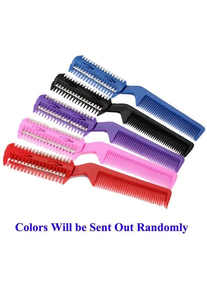 1Pc Double Edge Hair Razor Comb For Women And Men For Hair Trimming Dual End Home Razor Hair Cutting Comb The Other End Fine Tooth Comb Random Color