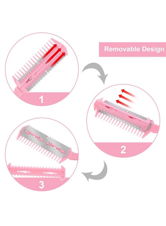 1Pc Double Edge Hair Razor Comb For Women And Men For Hair Trimming Dual End Home Razor Hair Cutting Comb The Other End Fine Tooth Comb Random Color